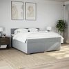 vidaXL Boxspringbett mit Matratze Hellgrau 180x200 cm Stoff
