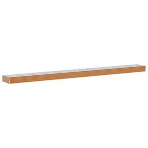 vidaXL Hochbeet Hellbraun 970 x 100 x 36 cm Verzinkter Stahl