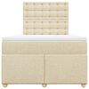 vidaXL Boxspringbett mit Matratze Creme 120x190 cm Stoff