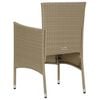 vidaXL 7-tlg. Garten-Essgruppe Poly Rattan Beige