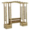 vidaXL Garten-Pergola mit Bank & Pflanzk&uuml;beln Kiefernholz Impr&auml;gniert