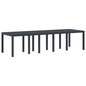 vidaXL Gartentisch Anthrazit 300 x 100 x 73 cm Poly-Rattan