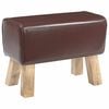 vidaXL Bank 60 x 30 x 45 cm Echtes Leder Dunkelbraun