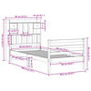 vidaXL Massivholzbett mit Regal ohne Matratze Weiß 90x190 cm Kiefer