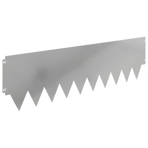 vidaXL Raseneinfassung 10 pcs 103 x 30 cm Metall Silber