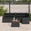 vidaXL Garten-Sofa-Set 6 pcs Schwarz