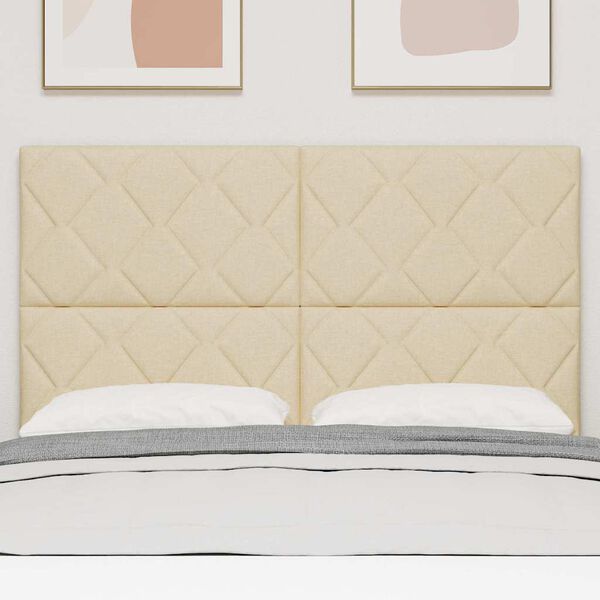 vidaXL Kopfteil Creme 160 cm Stoff