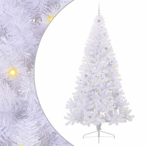 vidaXL K&uuml;nstlicher Weihnachtsbaum Wei&szlig; 240 cm PVC und Stahl