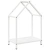 vidaXL Brennholzregal Wei&szlig; 40x25x60 cm Kaltgewalzter Stahl