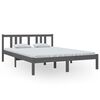 vidaXL Massivholzbett Grau 140x200 cm
