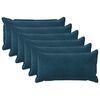 vidaXL Kissen mit Kissen HOUTEN 6 Stk. Blau Samt