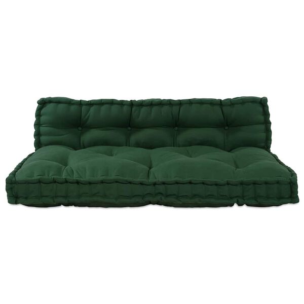 vidaXL Pallet Sofa Kissen Grün Stoff