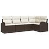 vidaXL Sofa Set 5 stk. Braun Polyester