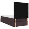vidaXL Ottoman-Bett mit Matratze & LEDs Dunkelbraun 90x190 cm Stoff