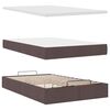 vidaXL Ottoman-Bett mit Matratze Dunkelbraun 120x200 cm Stoff