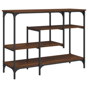 vidaXL Konsolentisch mit Ablagen Braun Eichen-Optik 100x35x75 cm