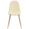 vidaXL Esszimmerstühle 4 Stk. Creme Stoff