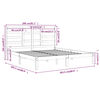 vidaXL Massivholzbett Weiß 200x200 cm