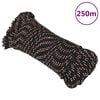 vidaXL Bootsseil Schwarz 3 mm 250 m Polypropylen