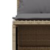 vidaXL 5-tlg. Garten-Sofagarnitur mit Kissen Beige Poly Rattan