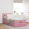 vidaXL Ottoman-Bett mit Matratze Rosa 90x190 cm Samt