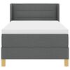 vidaXL Boxspringbett mit Matratze Dunkelgrau 190 x 90 cm Polyester