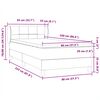 vidaXL Boxspringbett mit Matratze Dunkelgrau 80x220 cm Samt