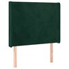 vidaXL Kopfteil mit Ohren Dunkelgr&uuml;n 83x16x118/128 cm Samt