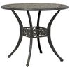 vidaXL Gartentisch Bronzen &Oslash;90x75 cm Aluminiumguss