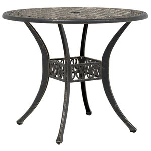 vidaXL Gartentisch Bronzen &Oslash;90x75 cm Aluminiumguss