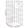 vidaXL Gabionensäule Silber 25 x 25 x 50 cm Edelstahl