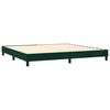 vidaXL Boxspringbett mit Matratze Dunkelgr&uuml;n 200x200 cm Samt