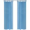 2 x Transparente Gardine Fertiggardine 140 x 245 cm türkis