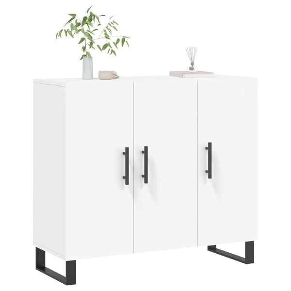 vidaXL Sideboard Wei&szlig; 90x34x80 cm Holzwerkstoff