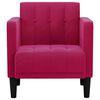 vidaXL Sessel mit Armlehnen Weinrot 53 cm Samt