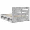 vidaXL Bettrahmen Beton Grau 150 x 200 cm Massives Kiefernholz