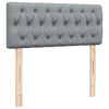 vidaXL Boxspringbett mit Matratze Hellgrau 120x200 cm Stoff