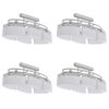 vidaXL Deckenlampe mit ellipsenf&ouml;rmigen Glasschirmen 4 Stk. E14