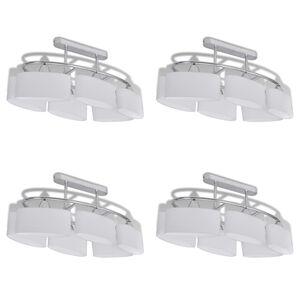 vidaXL Deckenlampe mit ellipsenf&ouml;rmigen Glasschirmen 4 Stk. E14