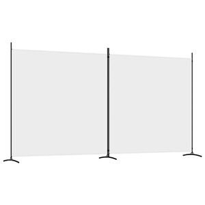 vidaXL 2-tlg. Paravent Wei&szlig; 348x180 cm Stoff