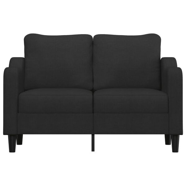 vidaXL 2-Sitzer-Sofa Schwarz 120 cm Stoff