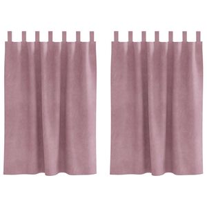 vidaXL Verdunkelungsvorh&auml;nge 2 pcs Dunkelrosa 140 x 140 cm Samt