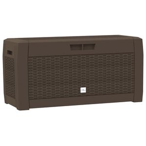 vidaXL Gartentruhe Braun 119x48x60 cm Polypropylen