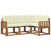 vidaXL Outdoor-Sofagarnitur mit Kissen 4 pcs Natur und Creme