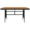 vidaXL 5-tlg. Garten-Essgruppe Poly Rattan Schwarz