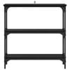 vidaXL Konsolentisch mit Regal Schwarz Eichen-Optik 75 x 22,5 x 75 cm