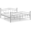 vidaXL Bett Grau Metall 200x200 cm
