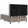 vidaXL LED Boxspringbett mit Matratze Taupe 160 x 200 cm Stoff