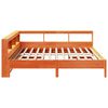 vidaXL Massivholzbett mit Regal ohne Matratze Wachsbraun 180x200 cm