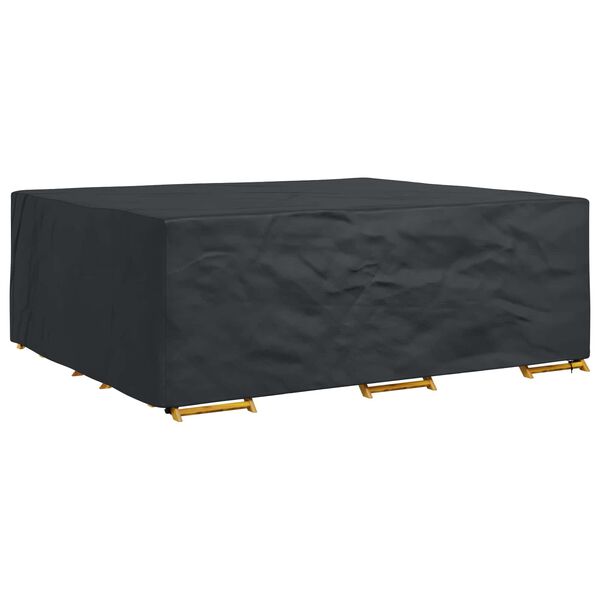 vidaXL Möbelbezug Uni Schwarz 300 x 250 x 100 cm 210D